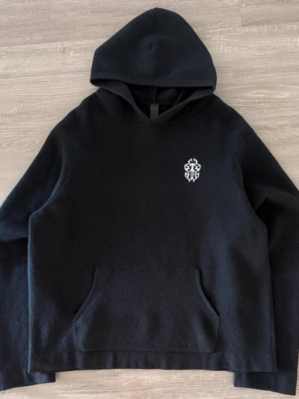 Chrome Hearts Cashmere Hooded Sweater Black XL